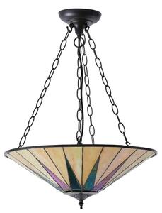 Endon 70754 - Lampadario a catena Tiffany DARK STAR 3xE27/60W/230V diam. 49 cm