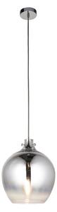 Endon 96442 - Lampadario a sospensione con filo PANTHER 1xE27/10W/230V cromo lucido/fumé