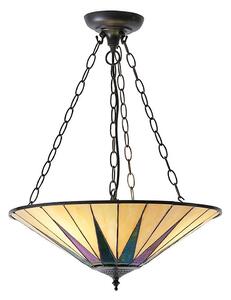 Endon 70754 - Lampadario a catena Tiffany DARK STAR 3xE27/60W/230V diam. 49 cm