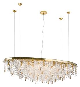 Orion - Lampadario di cristallo a sospensione CRYSTALRIVER 21xG9/40W/230V oro