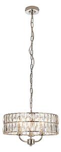 Endon 104466 - Lampadario a sospensione con catena CLIFTON 3xE14/6W/230V cromo lucido/limpido