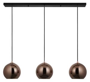 Endon 102929 - Lampadario a sospensione con filo BOLI 3xE27/10W/230V nero/fumé marrone