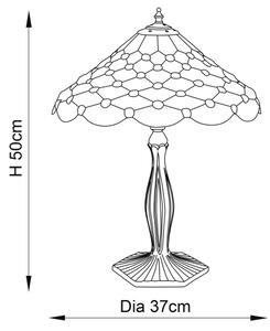 Endon 64301 - Lampada da tavolo Tiffany PEARL 1xE27/60W/230V, diametro 37 cm