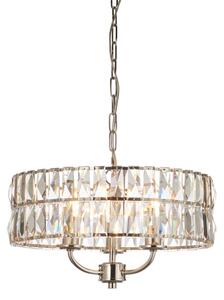 Endon 104466 - Lampadario a sospensione con catena CLIFTON 3xE14/6W/230V cromo lucido/limpido