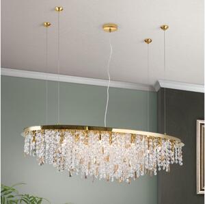 Orion - Lampadario di cristallo a sospensione CRYSTALRIVER 21xG9/40W/230V oro