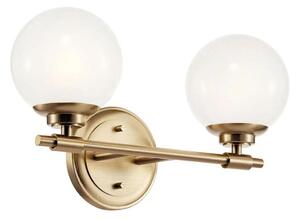 Kichler KL-BENNO2-CPZ - Lampada LED da bagno BENNO 2xG9/3W/230V IP44 ottone