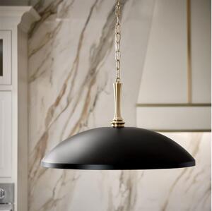 Kichler KL-DELAROSA-P-BK - Lampadario a sospensione con catena DELAROSA 1xE27/60W/230V nero/ottone