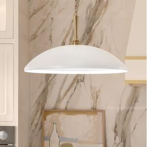 Kichler KL-DELAROSA-P-WH - Lampadario a sospensione con catena DELAROSA 1xE27/60W/230V bianco/ottone