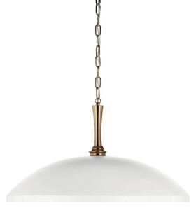 Kichler KL-DELAROSA-P-WH - Lampadario a sospensione con catena DELAROSA 1xE27/60W/230V bianco/ottone