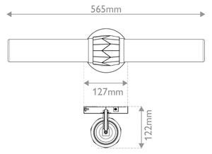 Hinkley HK-ELLISON2-BK-HB -Lampada da bagno ELLISON 2xE27/40W/230V IP44 oro