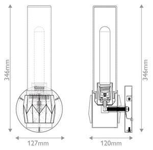 Hinkley HK-ELLISON1-BK-HB -Lampada da bagno ELLISON 1xE27/40W/230V IP44 oro