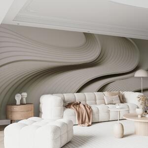 Carta da parati Eleganti onde voluminose in stile 3D nelle tonalità, Carta da parati 3D, Carte da parati Forme geometriche 3D, w01147v2 : Uwalls.it