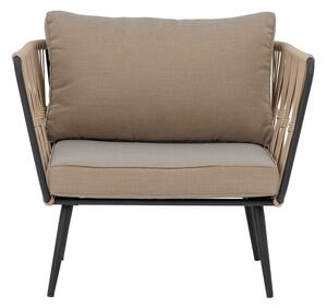 Poltrona da giardino imbottita beige Pavone - Bloomingville