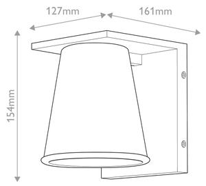 Hinkley HK-HANS-S-BLK -Applique a LED da esterno HANS 1xGU10/8W/230V IP44