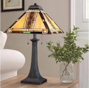 Quoizel QZ-NAVAJO-TL-VB - Lampada da tavolo Tiffany NAVAJO 2xE27/60W/230V