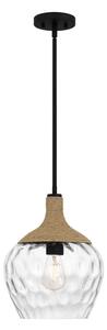 Quoizel QZ-ROYER-1P-MBK - Lampadario a sospensione con supporto rigido ROYER 1xE27/60W/230V diametro 30,2 cm