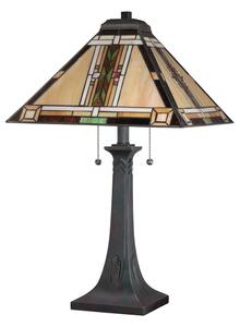 Quoizel QZ-NAVAJO-TL-VB - Lampada da tavolo Tiffany NAVAJO 2xE27/60W/230V