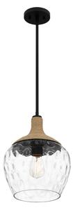 Quoizel QZ-ROYER-1P-MBK - Lampadario a sospensione con supporto rigido ROYER 1xE27/60W/230V diametro 30,2 cm