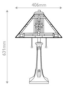Quoizel QZ-NAVAJO-TL-VB - Lampada da tavolo Tiffany NAVAJO 2xE27/60W/230V