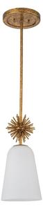 Quoizel STARING-MP-DG-OPAL-Lampadario STARING 1xE27/40W/230V diametro 18,4 cm oro/bianco