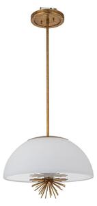 Quoizel STARING-3P-DG-OPAL-Lampadario a sospensione con supporto rigido STARING 3xE14/40W/230V diametro 45,7cm oro