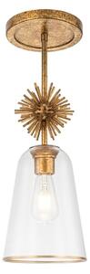 Quoizel STARING-MP-DG-CLEAR-Lampadario STARING 1xE27/40W/230V diametro 18,4 cm oro/limpido
