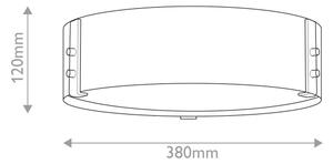 Hinkley HK-SAWYER-F-M-SQ - Plafoniera SAWYER 3xE14/40W/230V diametro 38cm marrone