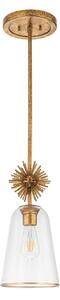 Quoizel STARING-MP-DG-CLEAR-Lampadario STARING 1xE27/40W/230V diametro 18,4 cm oro/limpido