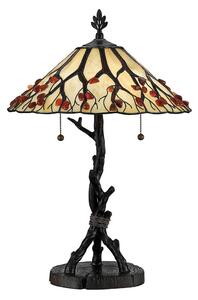 Quoizel QZ-WHISPERING-TL-VB - Lampada da tavolo Tiffany WHISPERING 2xE27/60W/230V