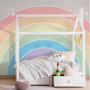 Carta da parati Arcobaleno con stelle, Carta da parati per Bambini, Carta da parati per bambini Arcobaleno, w08305 : Uwalls.it