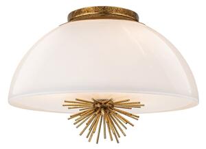 Quoizel STARING-3P-DG-OPAL-Lampadario a sospensione con supporto rigido STARING 3xE14/40W/230V diametro 45,7cm oro