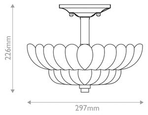 Quoizel QZ-WHITECAP-SF-S - Plafoniera WHITECAP 3xE14/40W/230V diametro 29,7 cm