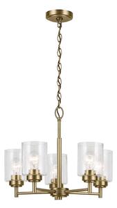 Kichler KL-WINSLOW5-NBR - Lampadario a sospensione con catena WINSLOW 5xE27/60W/230V ottone