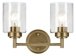 Kichler KL-WINSLOW-2W-NBR - Applique WINSLOW 2xE27/60W/230V ottone