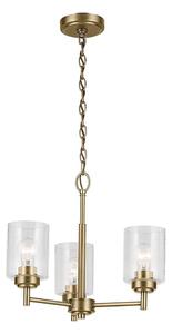 Kichler KL-WINSLOW3-NBR - Lampadario a sospensione con catena WINSLOW 3xE27/60W/230V ottone