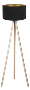 Brilagi - Lampada con piedistallo VELVET 1xE27/60W/230V beige/nero