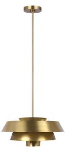 Sospensione Contemporanea Brisbin Acciaio Ottone Brunito 1 Luce E27