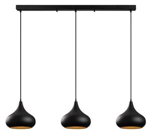 Lampada a sospensione con cavo MUBA 3xE27/40W/230V nero