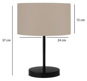 Lampada da tavolo AYD 1xE27/40W/230V beige/nera