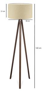 Lampada da terra AYD 1xE27/40W/230V beige/marrone