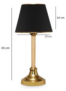 Lampada da tavolo AYD 1xE27/40W/230V nera/oro