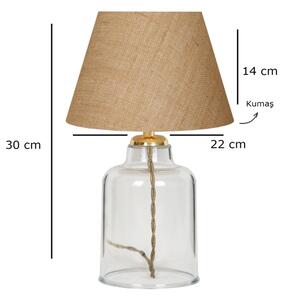Lampada da tavolo AYD 1xE27/40W/230V marrone/trasparente