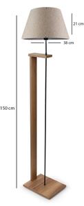 Lampada da terra AYD 1xE27/40W/230V beige/marrone