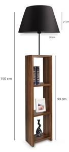 Lampada da terra AYD 1xE27/40W/230V marrone/nera