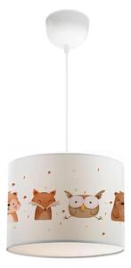 Lampadario per cameretta CANDY 1xE27/40W/230V bianco/marrone