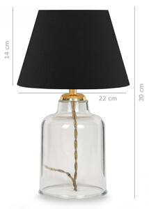Lampada da tavolo AYD 1xE27/40W/230V nero/trasparente