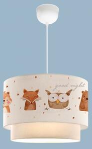 Lampadario per la cameretta CANDY 1xE27/40W/230V bianco/marrone