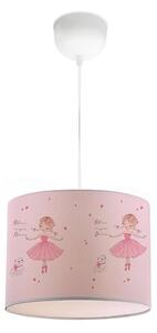 Lampada a sospensione per cameretta CANDY 1xE27/40W/230V rosa