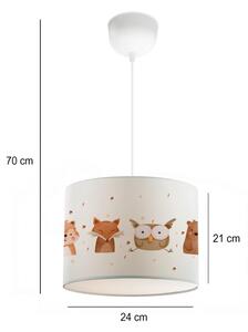 Lampadario per cameretta CANDY 1xE27/40W/230V bianco/marrone
