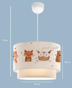 Lampadario per la cameretta CANDY 1xE27/40W/230V bianco/marrone